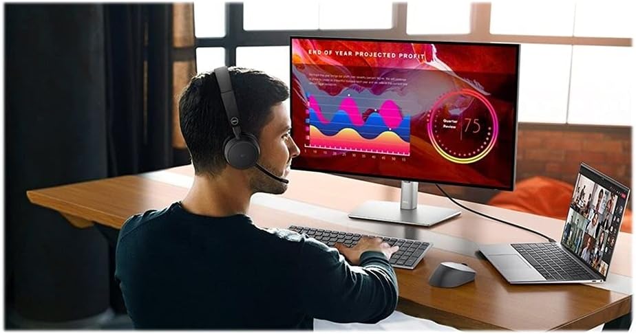 Dell Pro Wireless-Headset WL5022 On-Ear (kabellos, Bluetooth, USB), Schwarz Bügel, Bügel