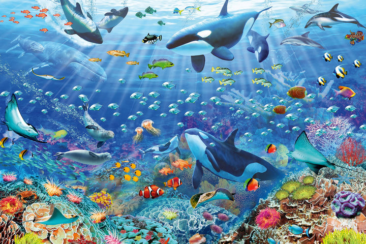 Ravensburger Puzzle 17444 Bunter Unterwasserspass - 3000 Teile Puzzle für Erwachsene und Kinder ab 1