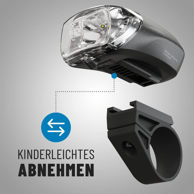 ABSINA LED Fahrradlicht Set USB aufladbar - 100m Reichweite, 180 Lumen & 50 Lux - Fahrradbeleuchtung