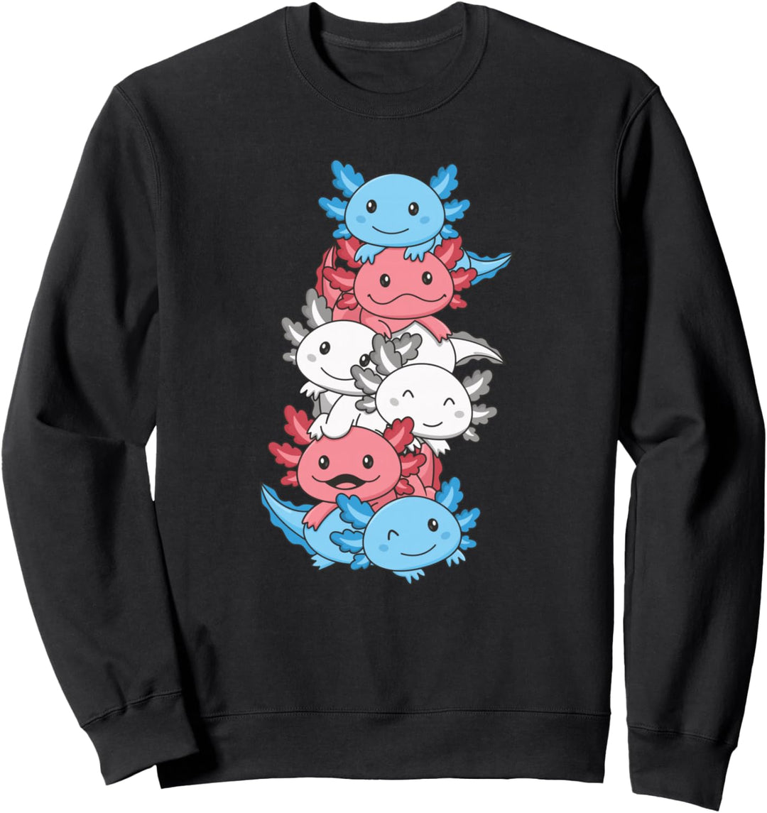 Transgender Flagge Trans Pride LGBTQ Axolotl Sweatshirt