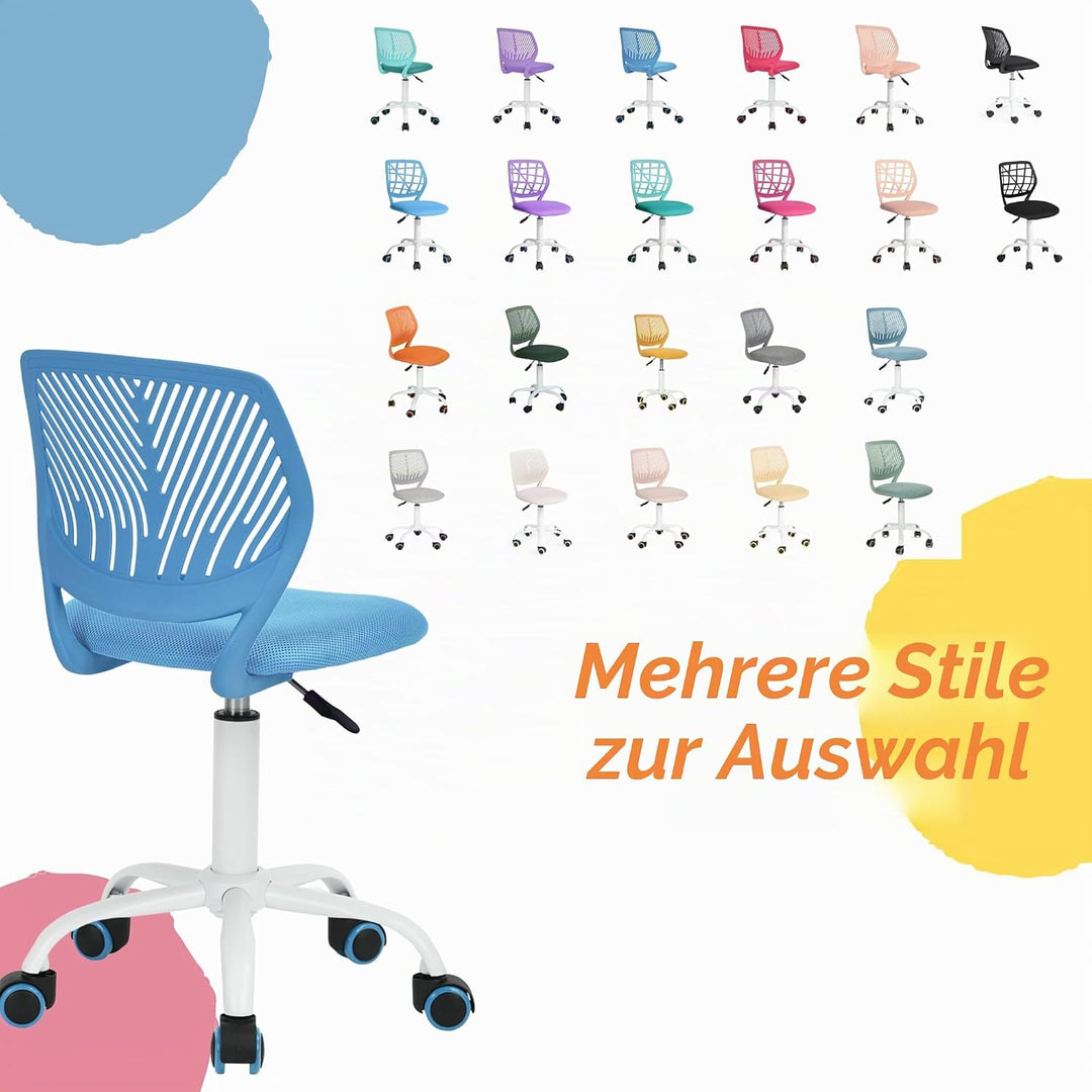 Homy Casa Schreibtischstuhl Verstellbarer drehbarer Bürostuhl Stoffsitz Ergonomischer Arbeitsstuhl o