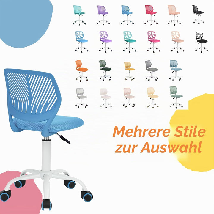 Homy Casa Schreibtischstuhl Verstellbarer drehbarer Bürostuhl Stoffsitz Ergonomischer Arbeitsstuhl o