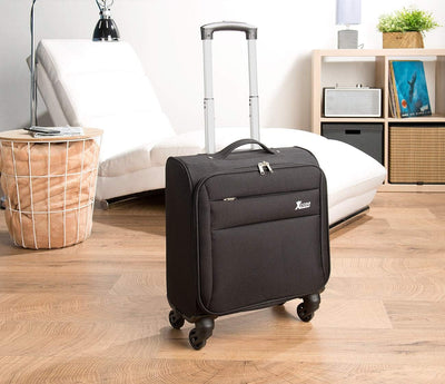 Xcase Pilotenkoffer: Business-Trolley, Notebook-Fach, 4 Leichtlauf-Rollen, 21 Liter, 2,3 kg (Aktenko