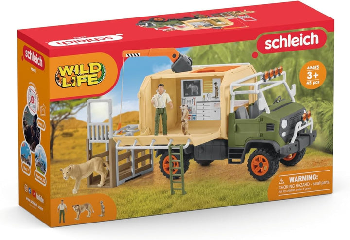 schleich 42475 Grosser Truck Tierrettung, für Kinder ab 3+ Jahren, WILD LIFE - Spielset neue Verpack