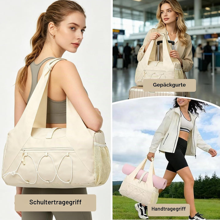 Sporttasche Damen - Gym Bag Women Leicht Wasserabweisend - Sporttasche mit Schuhfach und Nassfach -