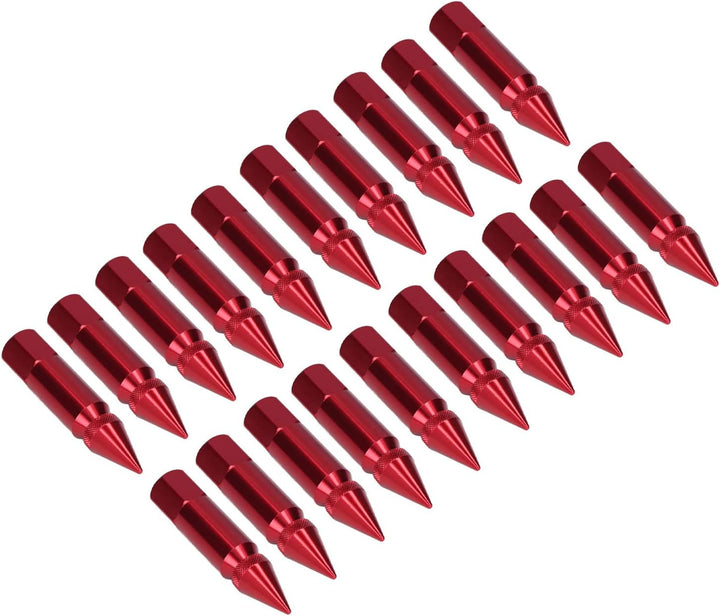 Spike Lug Nuts, 20 Stück Universal M12x1.5 Racing Wheels Felgen Radmuttern 90-mm-Spitzmuttern aus Al