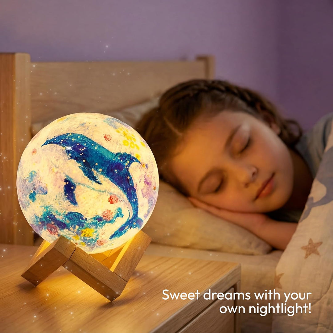 Klever Kits Basteln MondLampe Malset,DIY Mond Lampe Malset Kreativ Set für Kinder,Bastelset Kinder a