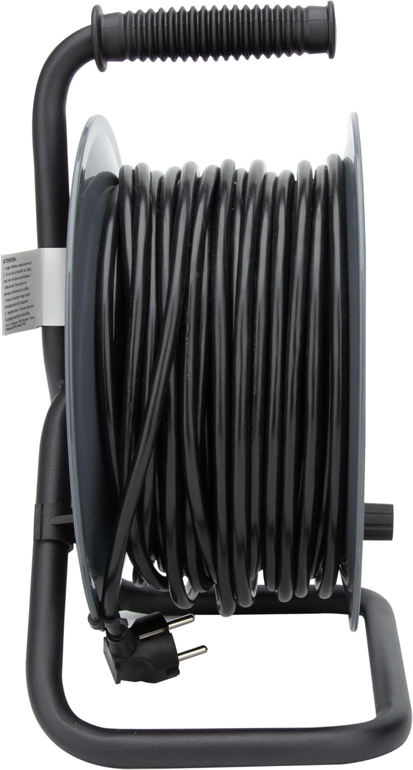 Enrouleur HO5VV-F 4 prises 3G1,5 40m + coupe-circuit