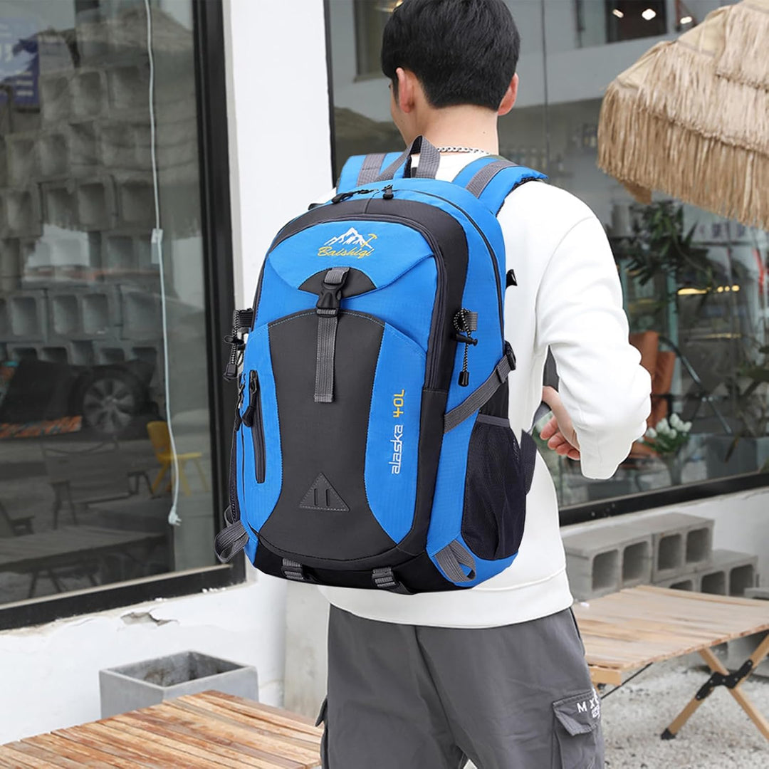 Wanderrucksack Rucksack Herren Unisex Tagesrucksack Outdoor, 40L Grosse Kapazität Travel Rucksack Wa
