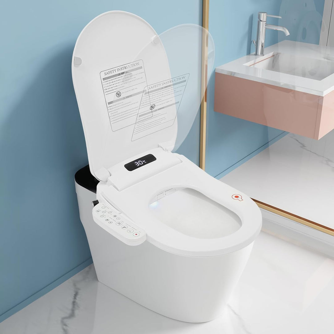 Bidet Toilettensitz 1030W Mit Warmlufttrockner Und Fernbedienung, Dusch WC Sitz Mit Sitzheizung Und