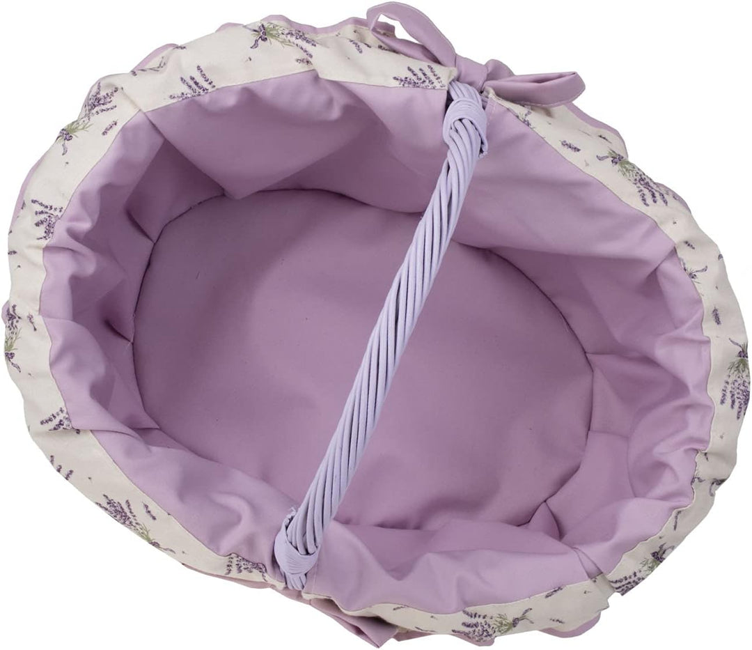 Einkaufskorb Weide Geflochtener Korb mit Henkel Aufbewahrungskorb Leicht Picknickkorb Geschenkkorb L