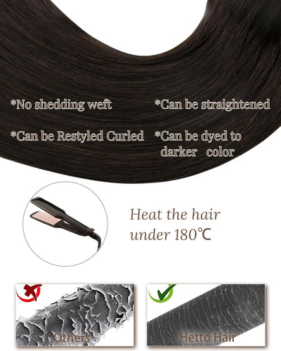 Hetto Braun Echthaar Tressen Extensions Remy Tressen Echthaar Extensions Naturlich Tressen Echthaar