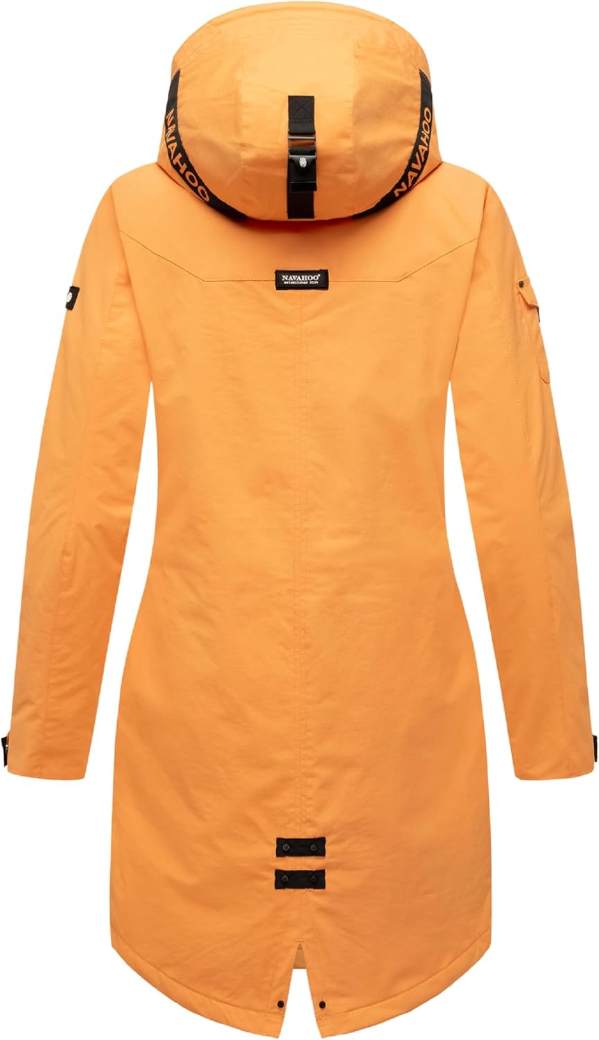 Navahoo Damen Übergangsjacke leichte Jacke mit Kapuze Pfefferschote XS-3XL XS Apricot Sorbet, XS Apr