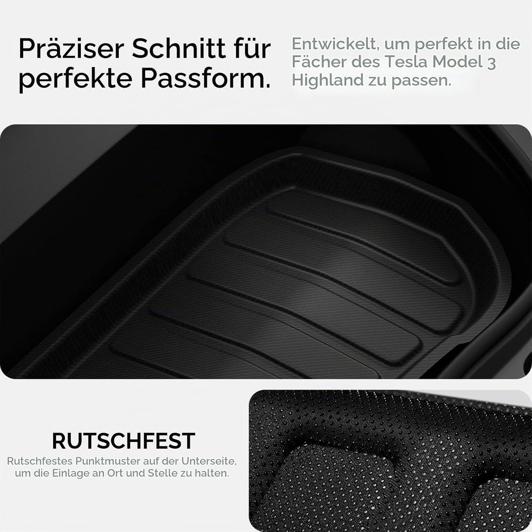 Spigen Tesla Model 3 Highland 2024 Vordere Kofferraummatte, Stossfestes XPE-Material zum Schutz der
