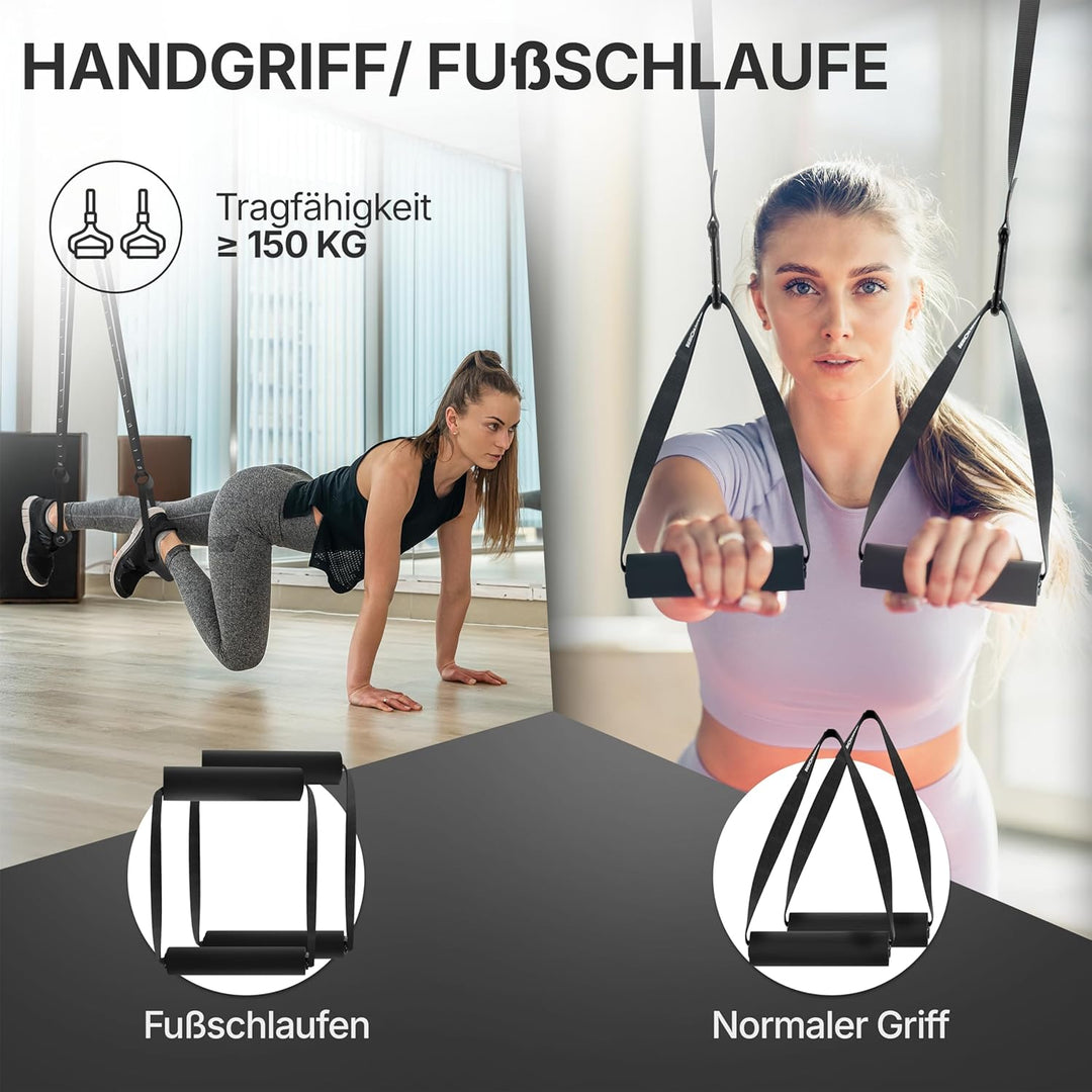 NEOLYMP Schlingentrainer mit Türanker & Befestigungsgurt – Verstellbarer Sling Trainer für Zuhause,