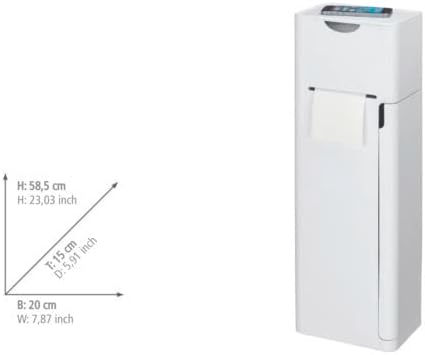 WENKO Stand WC-Garnitur Imon 6 in 1, mit integriertem Toilettenpapierhalter, WC-Bürstenhalter, Ersat