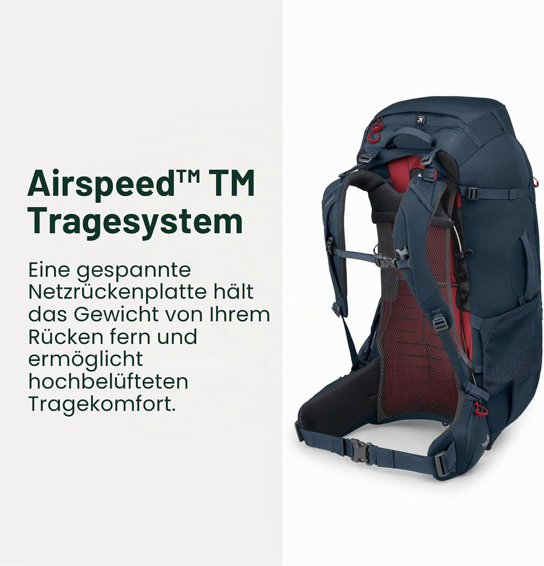 Osprey Farpoint Herren Rucksack Muted Space Blue O/S - Fassungsvermögen 55L, Muted Space Blue O/S -