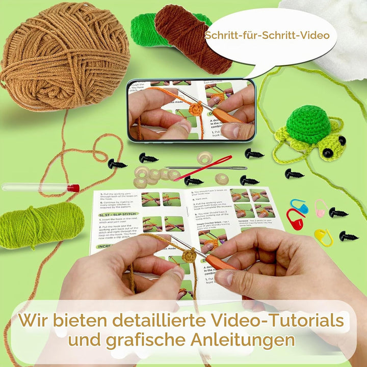 Juvanovo Capybara Häkelset für Anfänger, Capybara Stricken für Anfänger Set, Capybara Crochet set, C