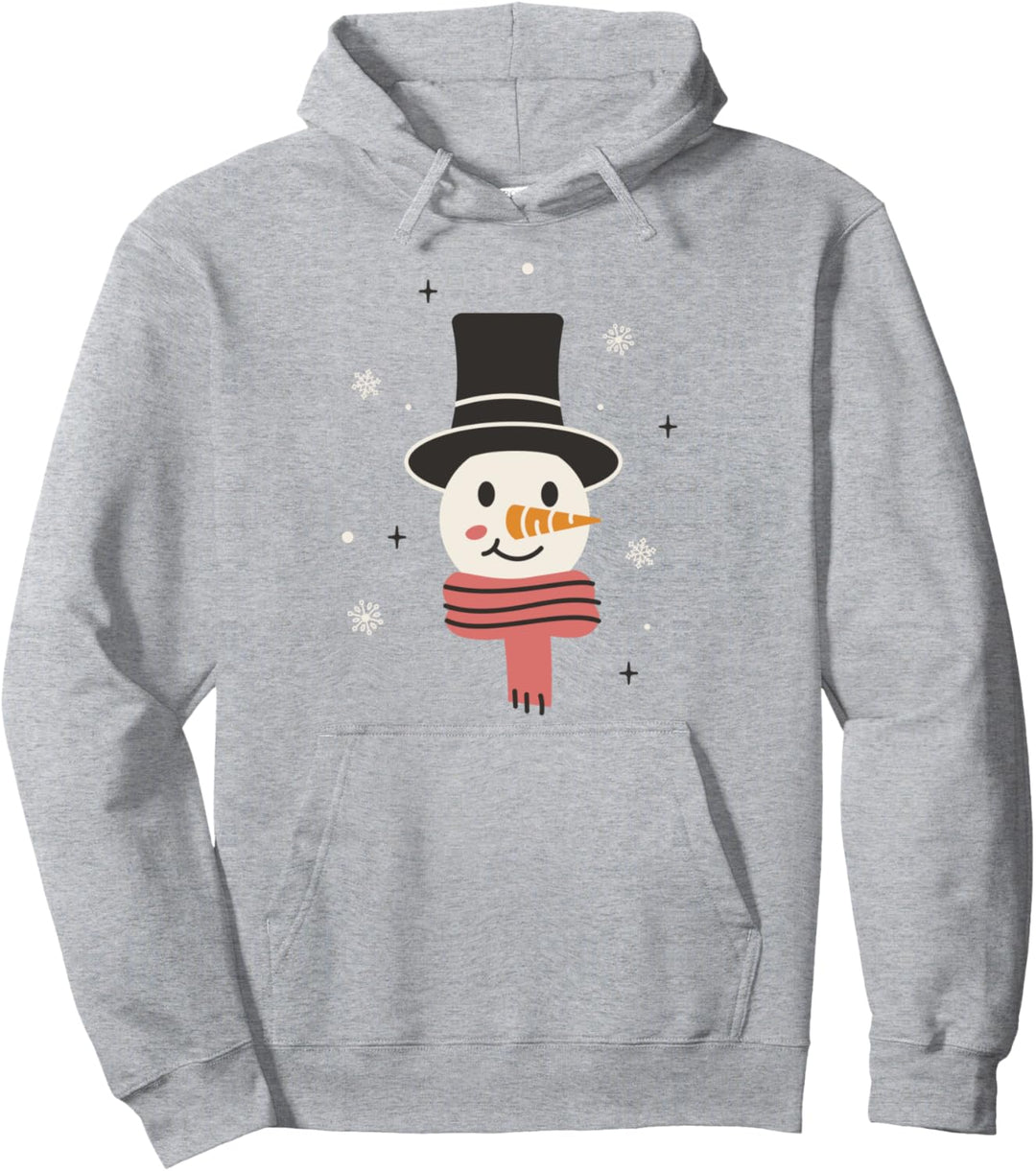 Happy Snowman Winter Schnee Cold Frozen Pullover Hoodie