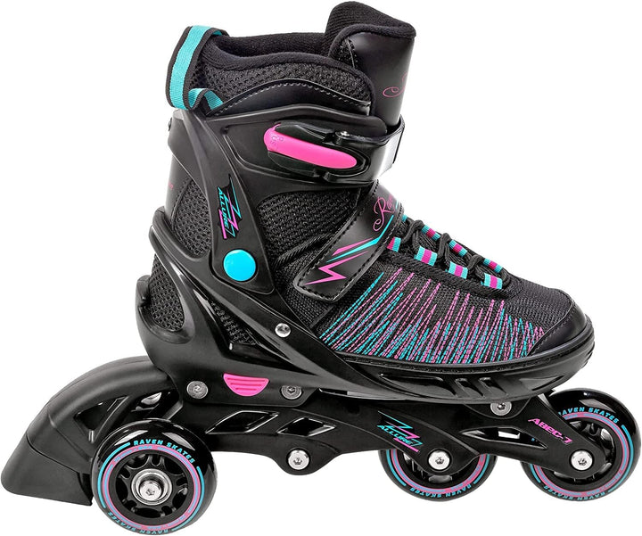 RAVEN 4in1 Inline Skates Triskates Rollschuhe Schlittschuhe Inliner für Kinder Erwachsene Mädchen Da