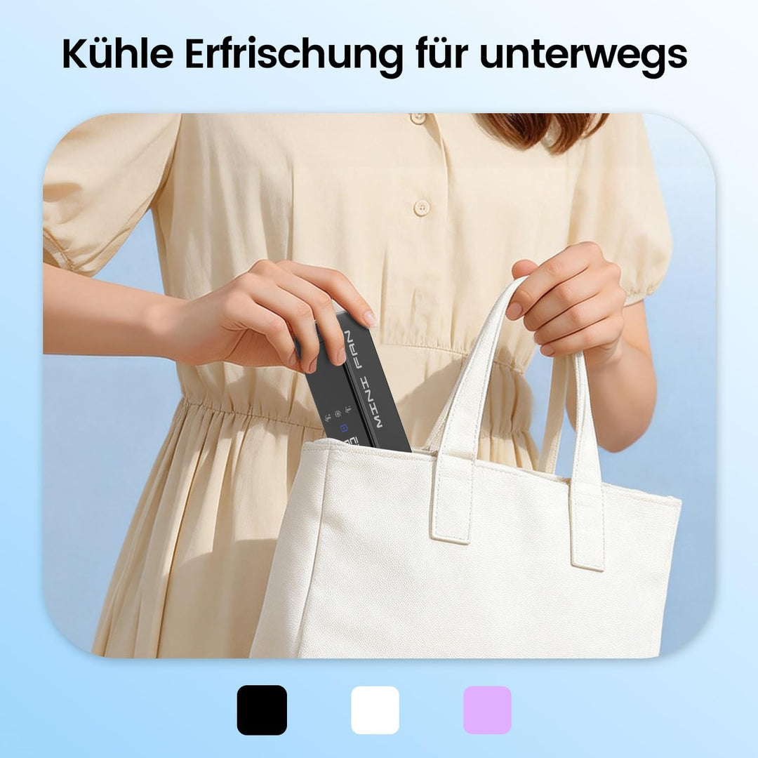 HappyGoo Tragbarer Handventilator, Mini-Turboventilator mit bürstenlosem Motor, 1-100 Geschwindigkei