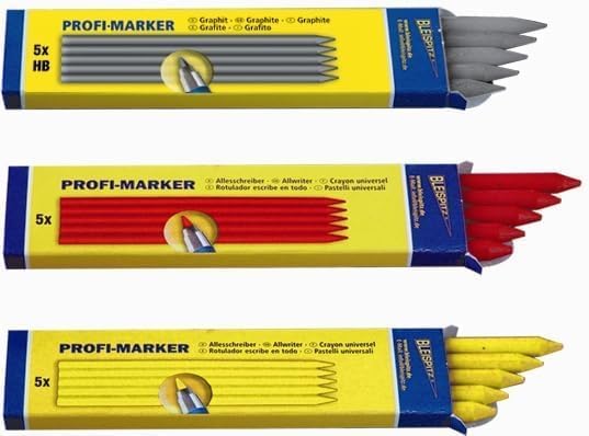Markierstifte Und Profi Bleistifte - Graphit HB-Minen - Langlebige Messingstifte - Inklusive Anspitz