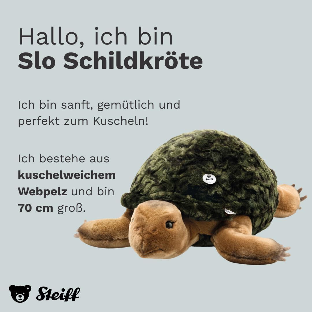 Steiff 068478 70 Gruen Slo Schildkröte, 70 cm