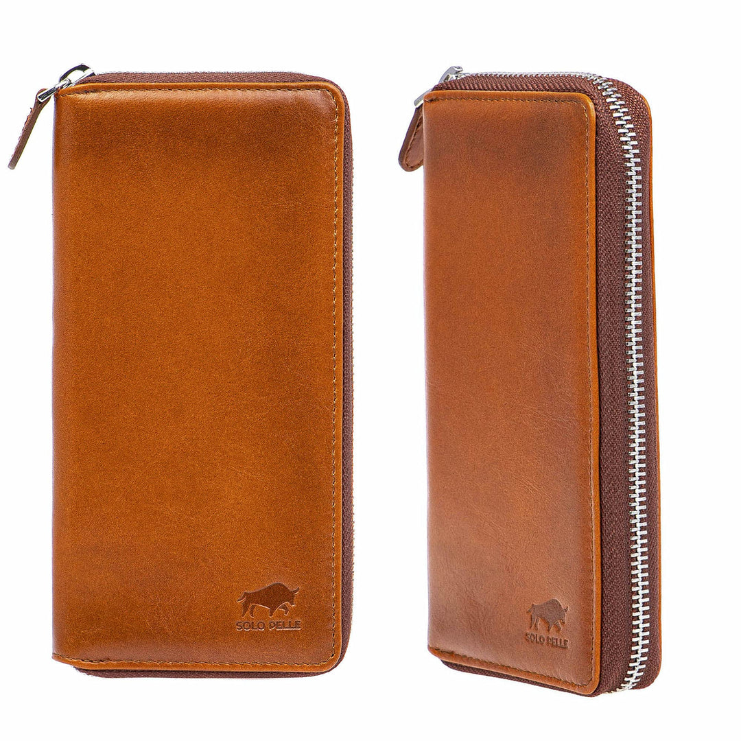 Solo Pelle Universal Wallet passend für Apple iPhone 12 + 13 und Geräte bis 7,1 Zoll Reiseetui I Gel