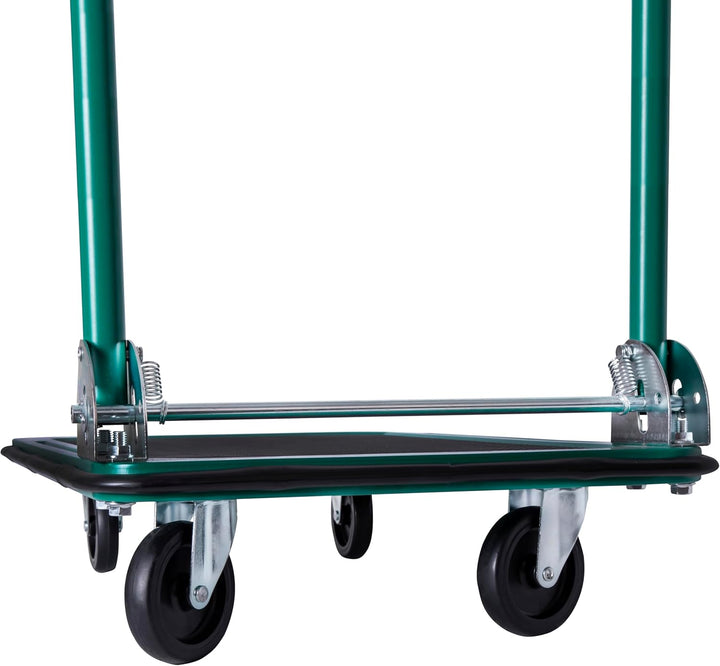 VONROC Transportwagen klappbar 150kg - Plattformwagen als Transporthilfe - Rollwagen mit Griff 150 k