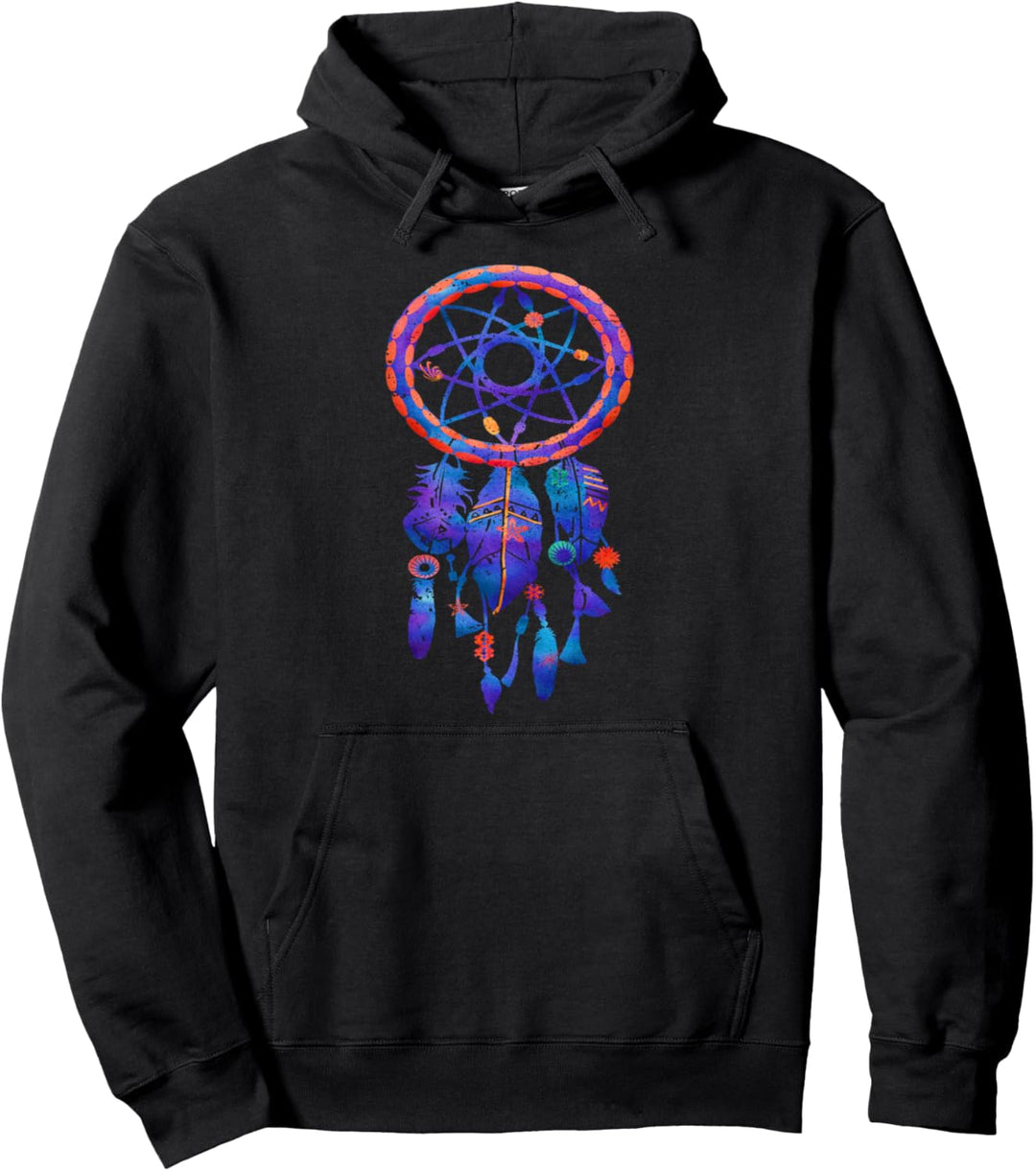 Tribal Blue Dreamcatcher Dream catcher Native American Pullover Hoodie