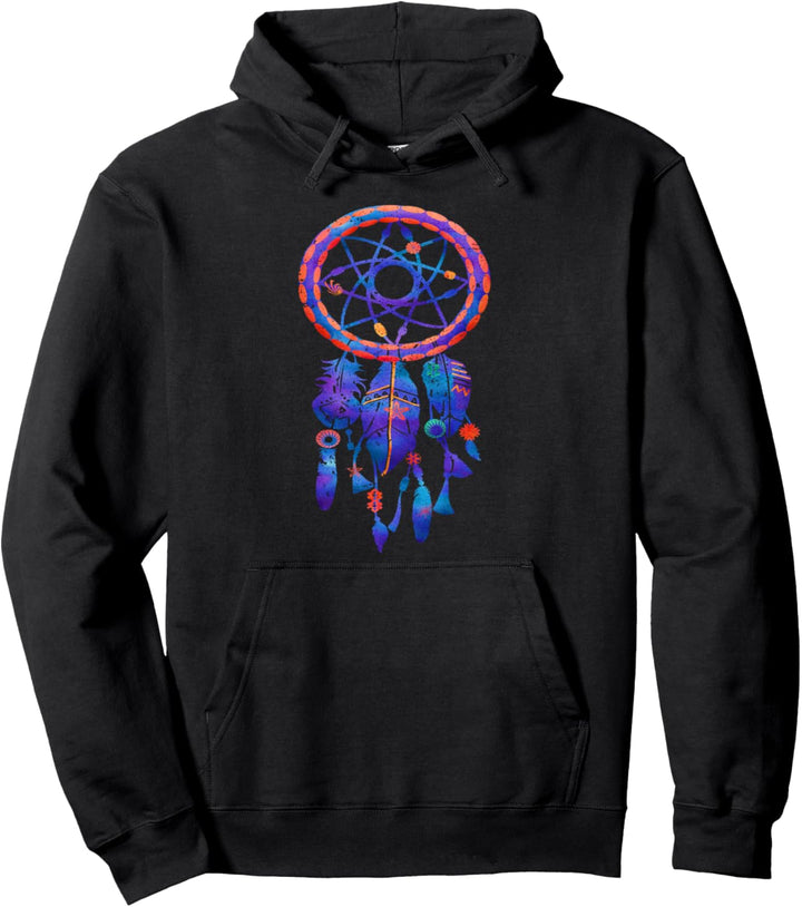 Tribal Blue Dreamcatcher Dream catcher Native American Pullover Hoodie