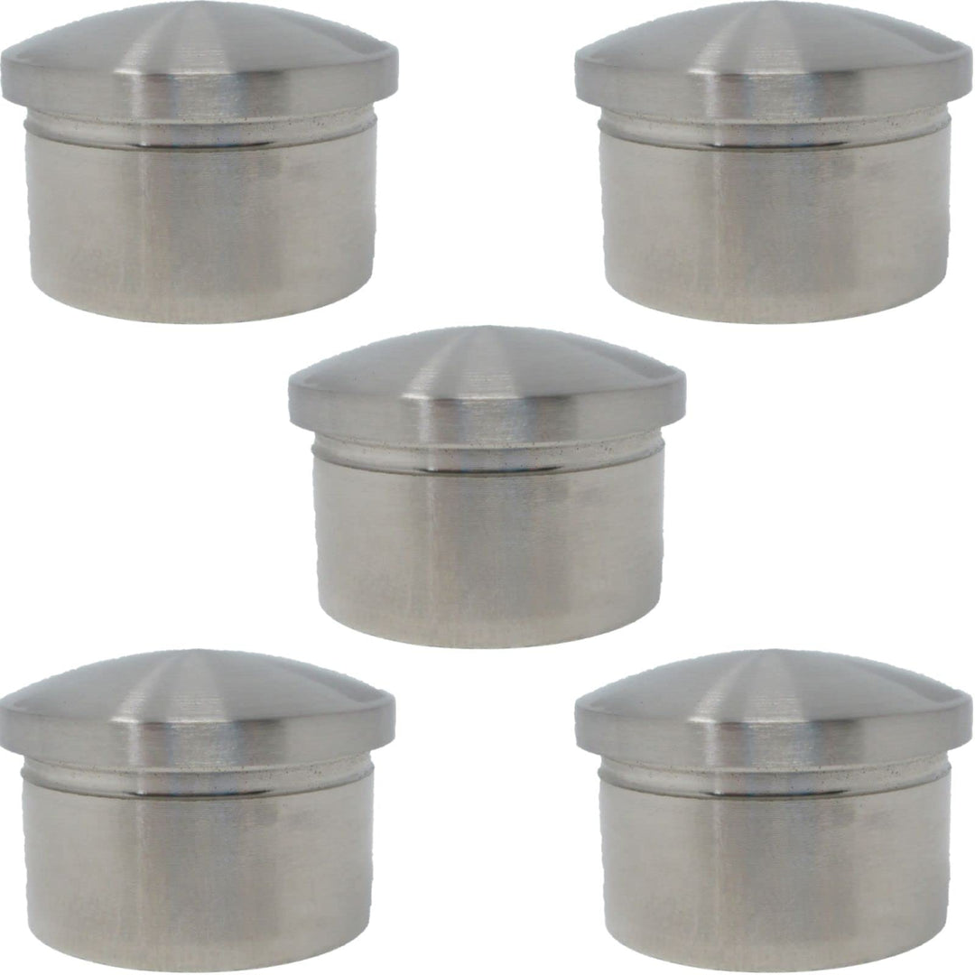 5 x Premium Edelstahl Endkappe gewölbt für Handlaufrohre Aussen Ø 42,4 mm von SO-TOOLs®") 5 Endkappe
