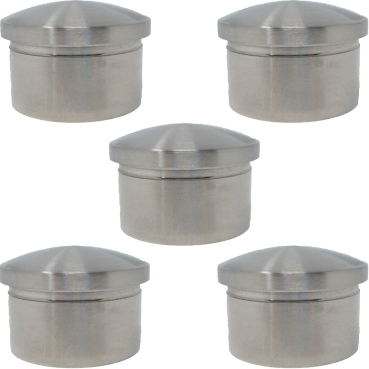 5 x Premium Edelstahl Endkappe gewölbt für Handlaufrohre Aussen Ø 42,4 mm von SO-TOOLs®") 5 Endkappe