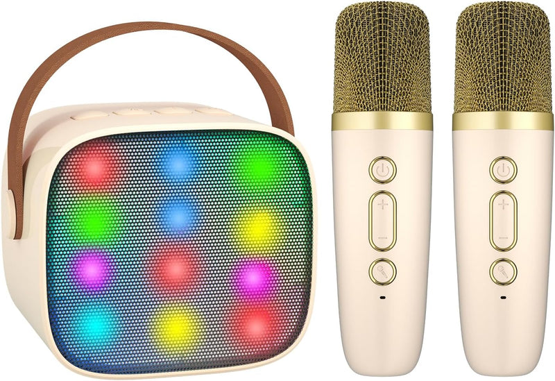 BONAOK Mikrofon Karaoke Spielzeug 2 Mikrofon, Bluetooth Karaokemaschinen für Kinder Erwachsene, Kara