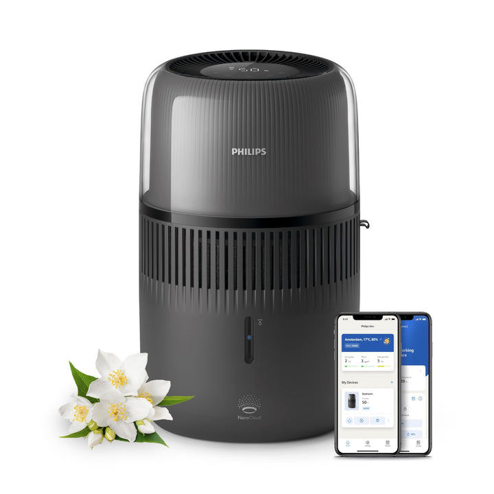 Philips 5000 Series Smart Verdunstungsbefeuchter für 45m², 12dB Ultra-leise, Schlafmodus, 99% wenige