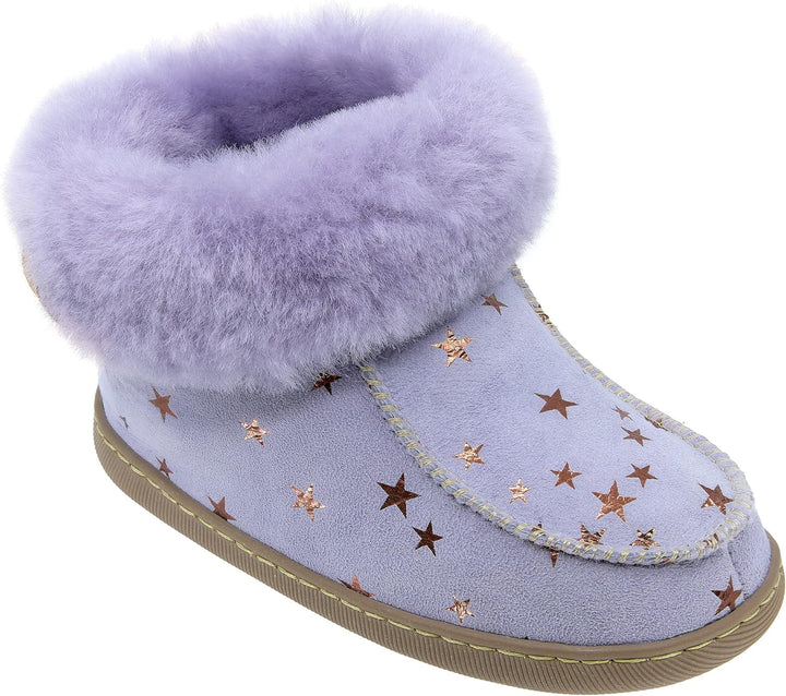 Vanuba - Kinder Hausschuhe Peppin, Lammfell Winterschuhe, Baby Schuhe, Junge und Mädchen, Echtleder,