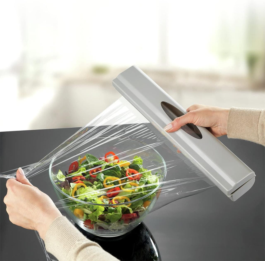 WENKO Folienschneider Perfect-Cutter, 2er Set, praktischer Abroller für Frischhaltefolie und Alufoli