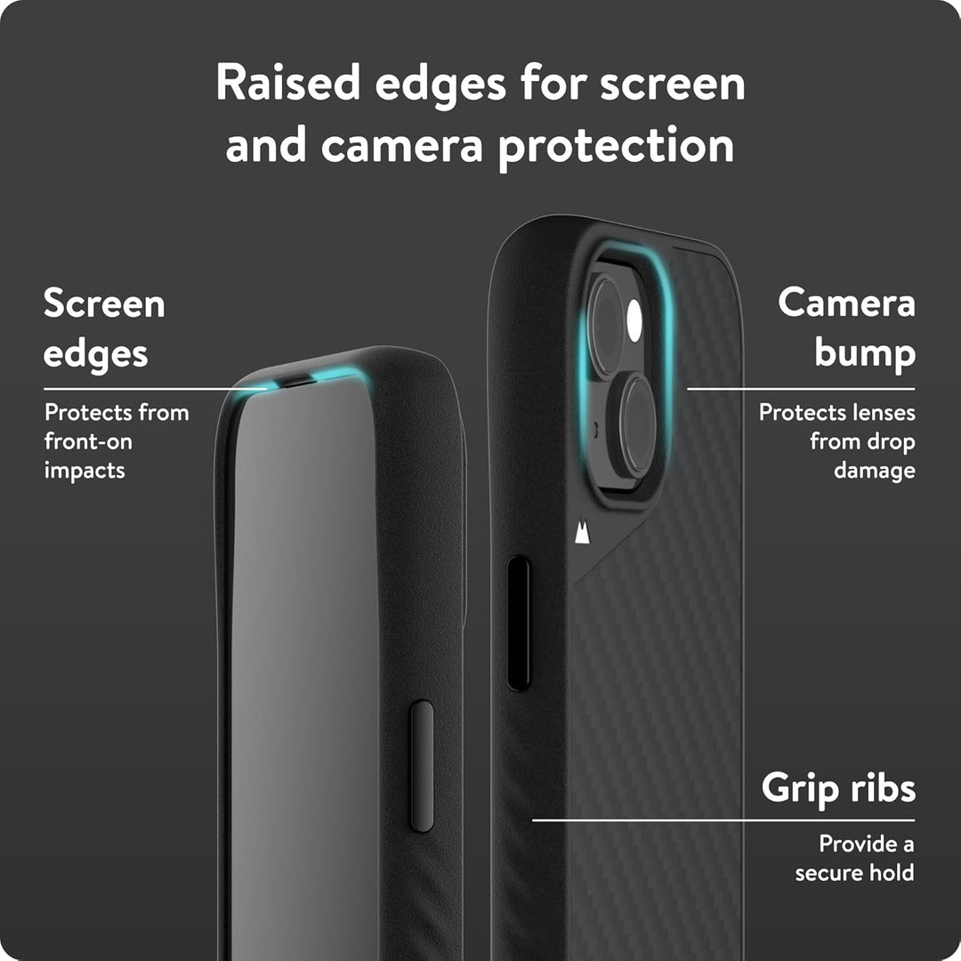 Mous Hülle für iPhone 15 MagSafe Kompatibel Case - Limitless 5.0 - Carbonfaser - Handyhülle iPhone 1
