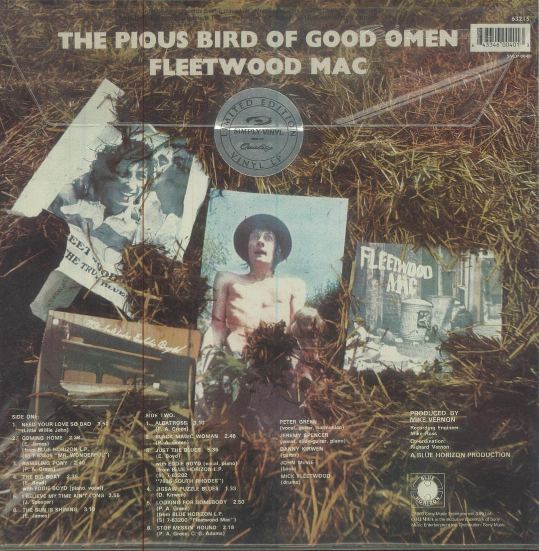 Pious Bird of Good Omen, Vinyl