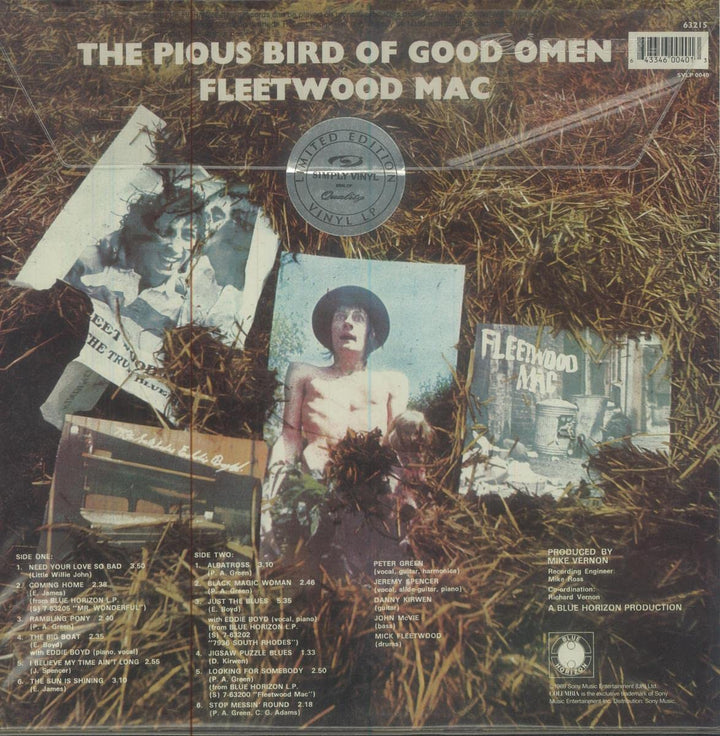 Pious Bird of Good Omen, Vinyl