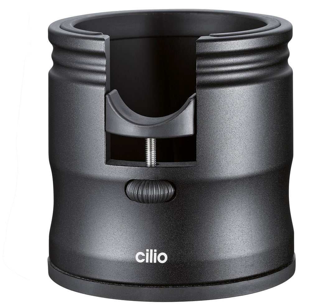 cilio Tamperstation BARISTA, höhenverstellbar, eloxiertes Aluminium | Haltestation, für 51 mm, 54 mm