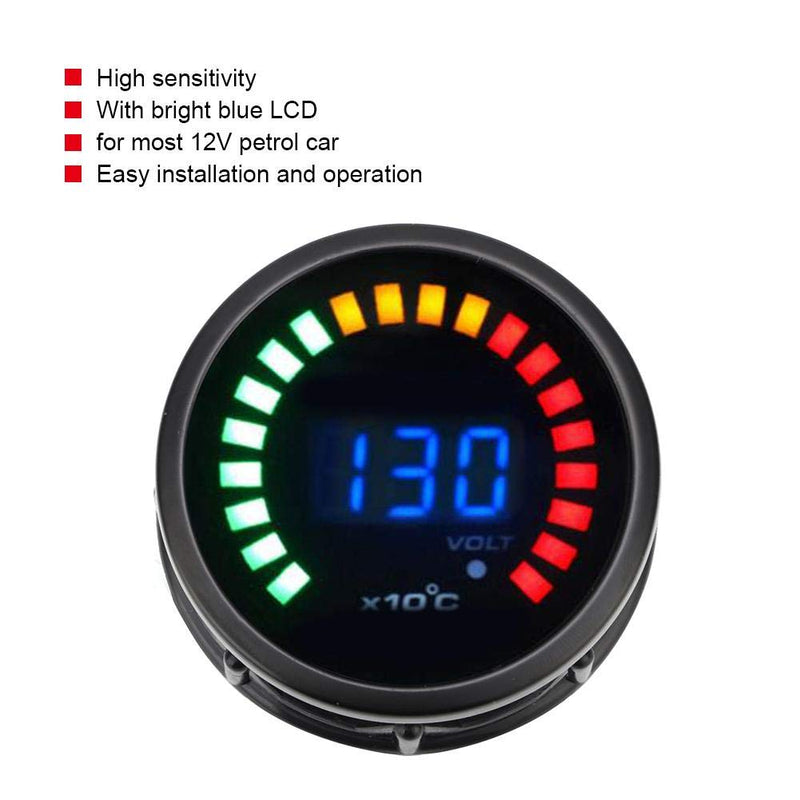 Abgastemperaturmesser Automatisches EGT Temperaturmesser 12V 20 LEDs Universal Abgastemperaturmesser