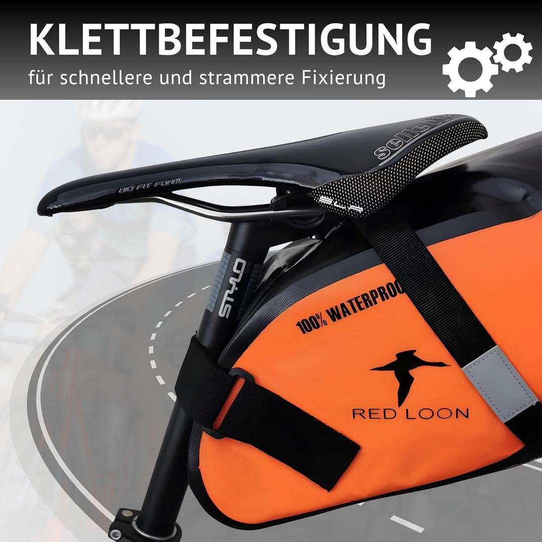 Red Loon Fahrrad Satteltasche Fahrradsitz Tasche Backloader Bike Packing - 15Ltr - wasserdicht reiss