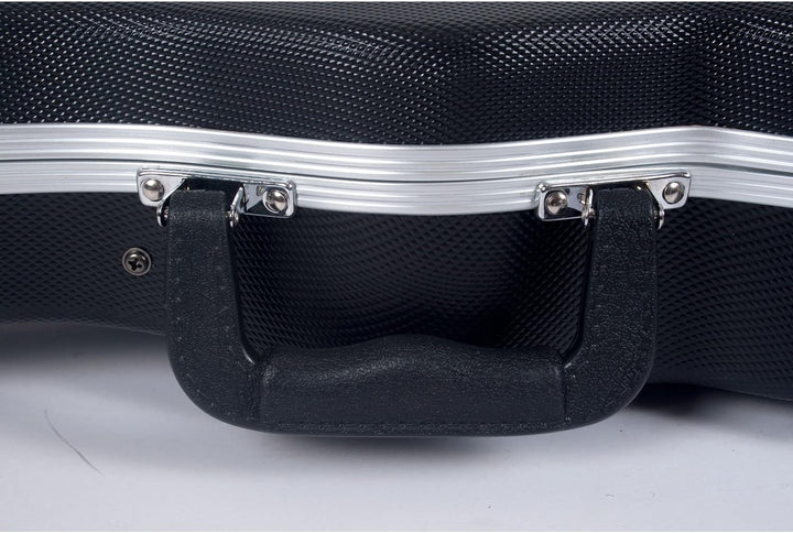 Crossrock F-Style Mandolinenkoffer mit Rucksackgurten, ABS-geformte Hartschale in Schwarz (CRA860MFB