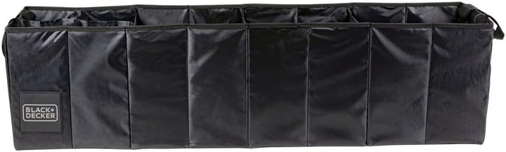 BLACK+DECKER Kofferraum Aufbewahrungsbox – 110 x 30 x 30 cm – 5 Fächer – Faltbar – mit Griffen – Sch
