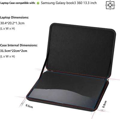 Smatree 13 Zoll Laptop-Hülle Tragetasche, nur Kompatibel mit Samsung Galaxy book3 360 13,3 Zoll (Nic