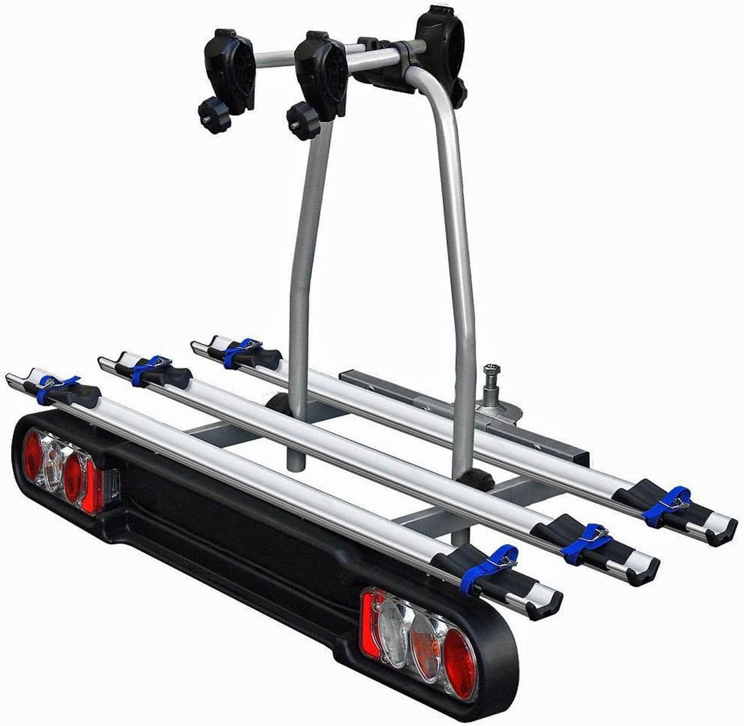 MENABO Heckträger Race III für 3 Räder klappbar + Nekkar Transportbox 300 L