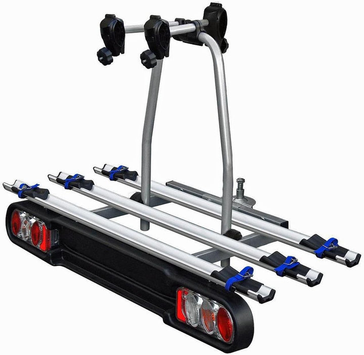 MENABO Heckträger Race III für 3 Räder klappbar + Nekkar Transportbox 300 L