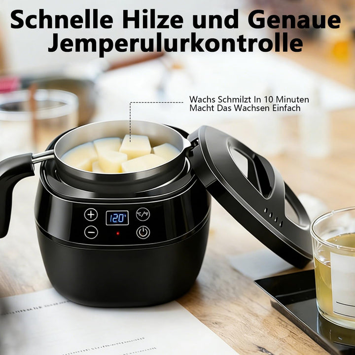 Elektrischer Wachsschmelzer für die Kerzenherstellung,Wachsschmelztopf mit Ausgiesser,LED Temperatur