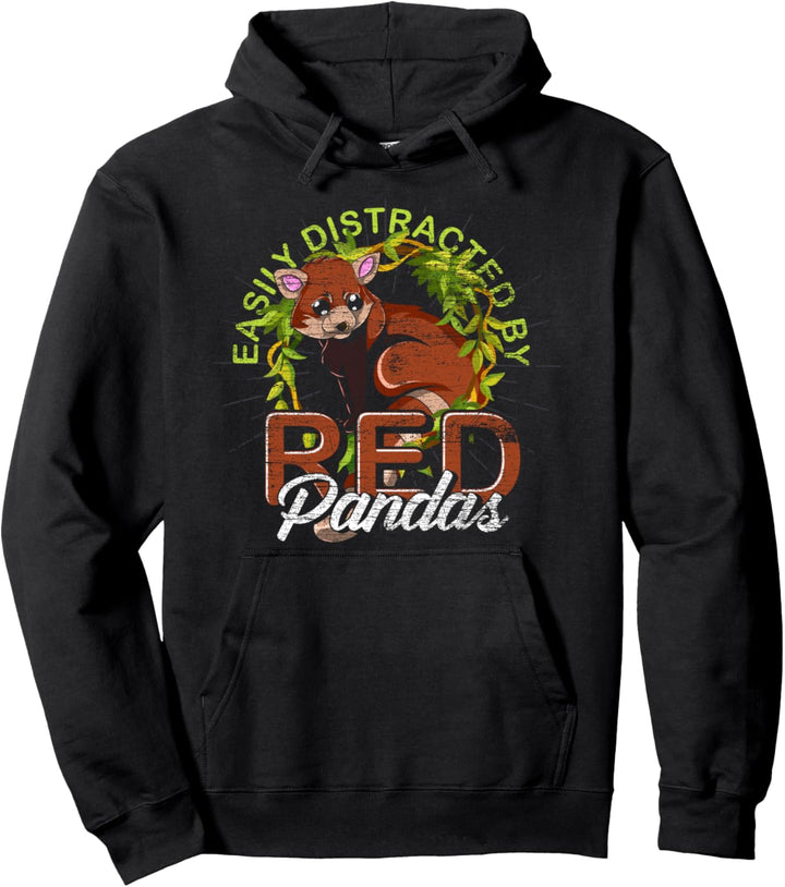 Leicht abgelenkt von Roten Pandas Asien Zoo Tier Roter Panda Pullover Hoodie